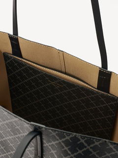 Abi Printed Tote Bag - Charcoal