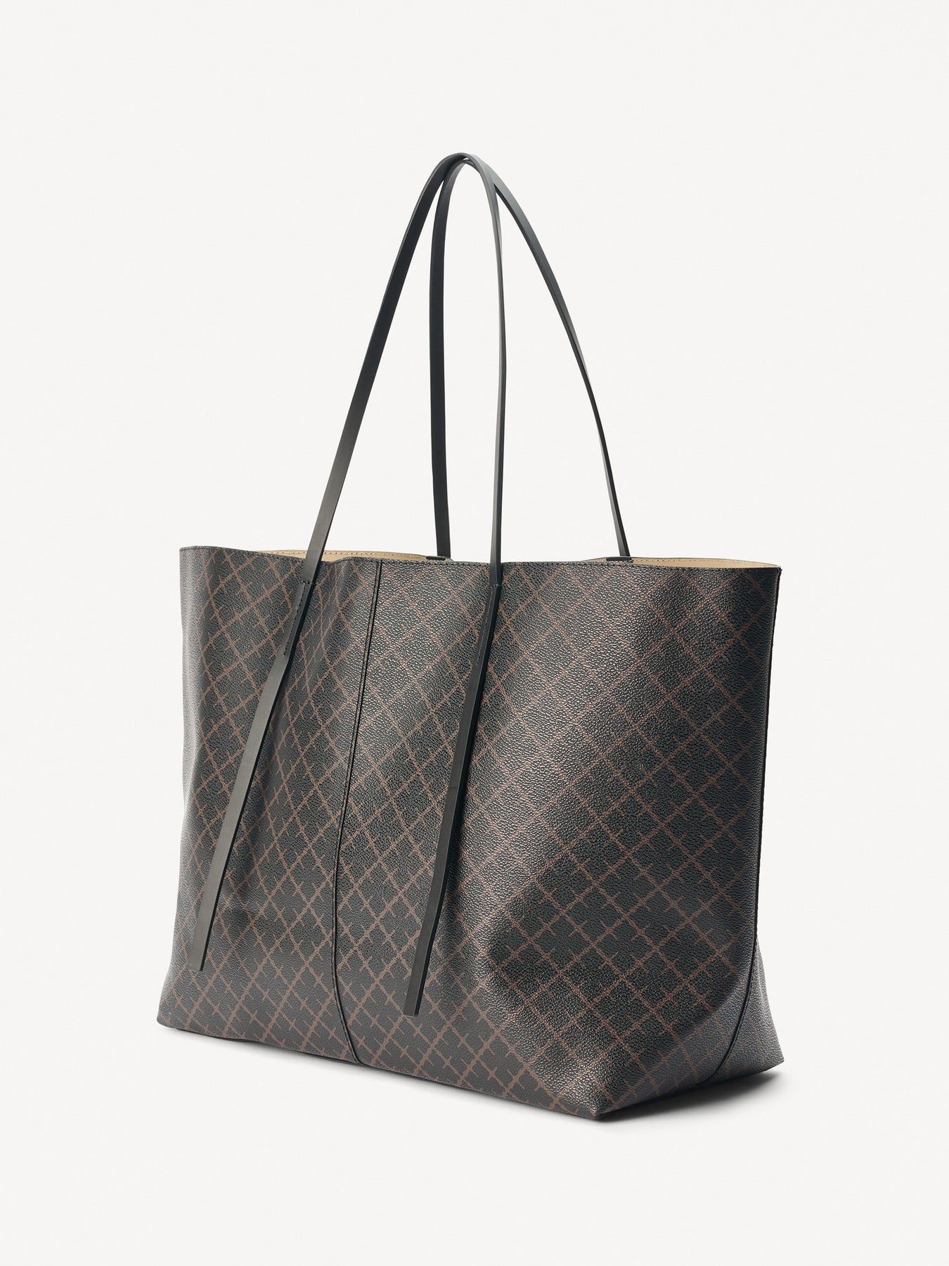 Abi Printed Tote Bag - Dark Chocolate