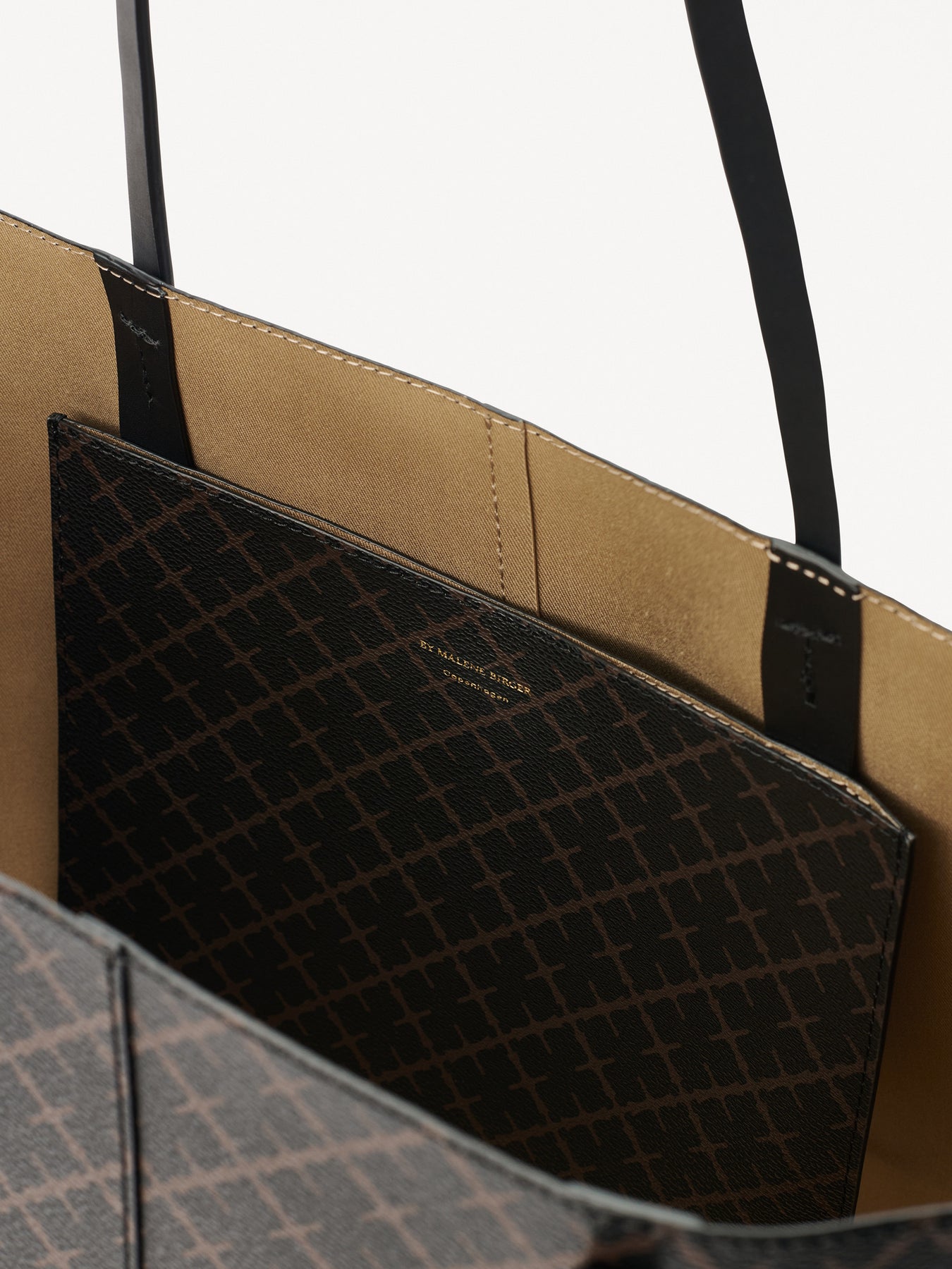 Abi Printed Tote Bag - Dark Chocolate