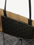 Abigail Printed Tote Bag - Charcoal
