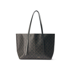 Abigail Printed Tote Bag - Dark Chocolate