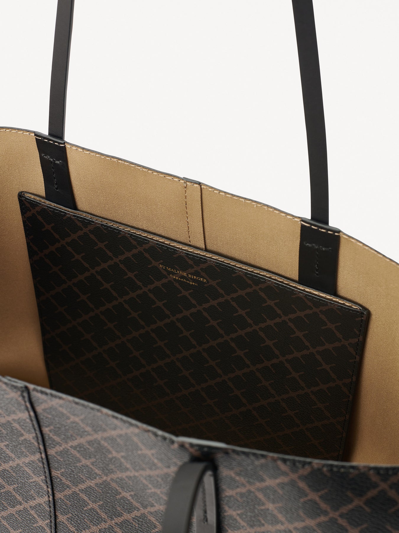 Abigail Printed Tote Bag - Dark Chocolate