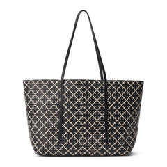 Abigail Printed Tote Bag - Black