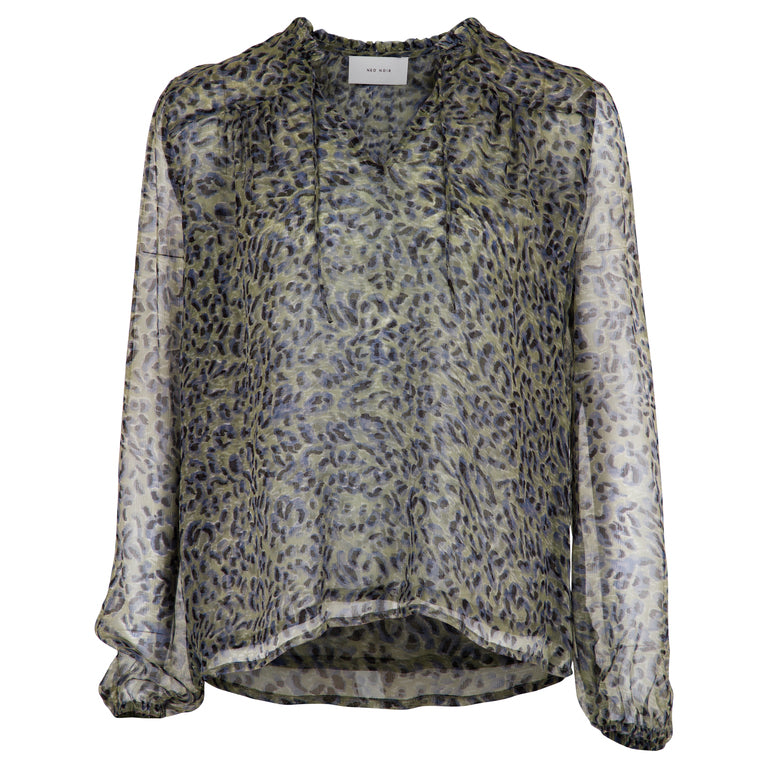 Bisa Multi Leo Bluse - Green Army - Neo Noir - Bluser & Skjorter - VILLOID.no