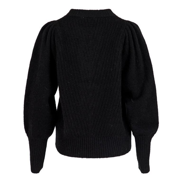 Kelsey Knit Blouse - Black - Neo Noir - Gensere - VILLOID.no
