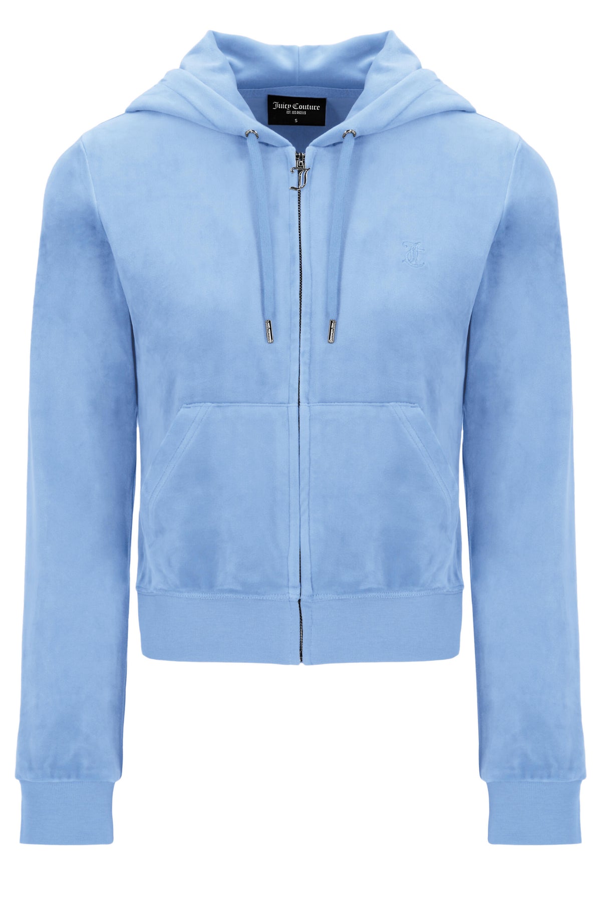 Robertson Classic Velour Zip Hoodie - Powder Blue