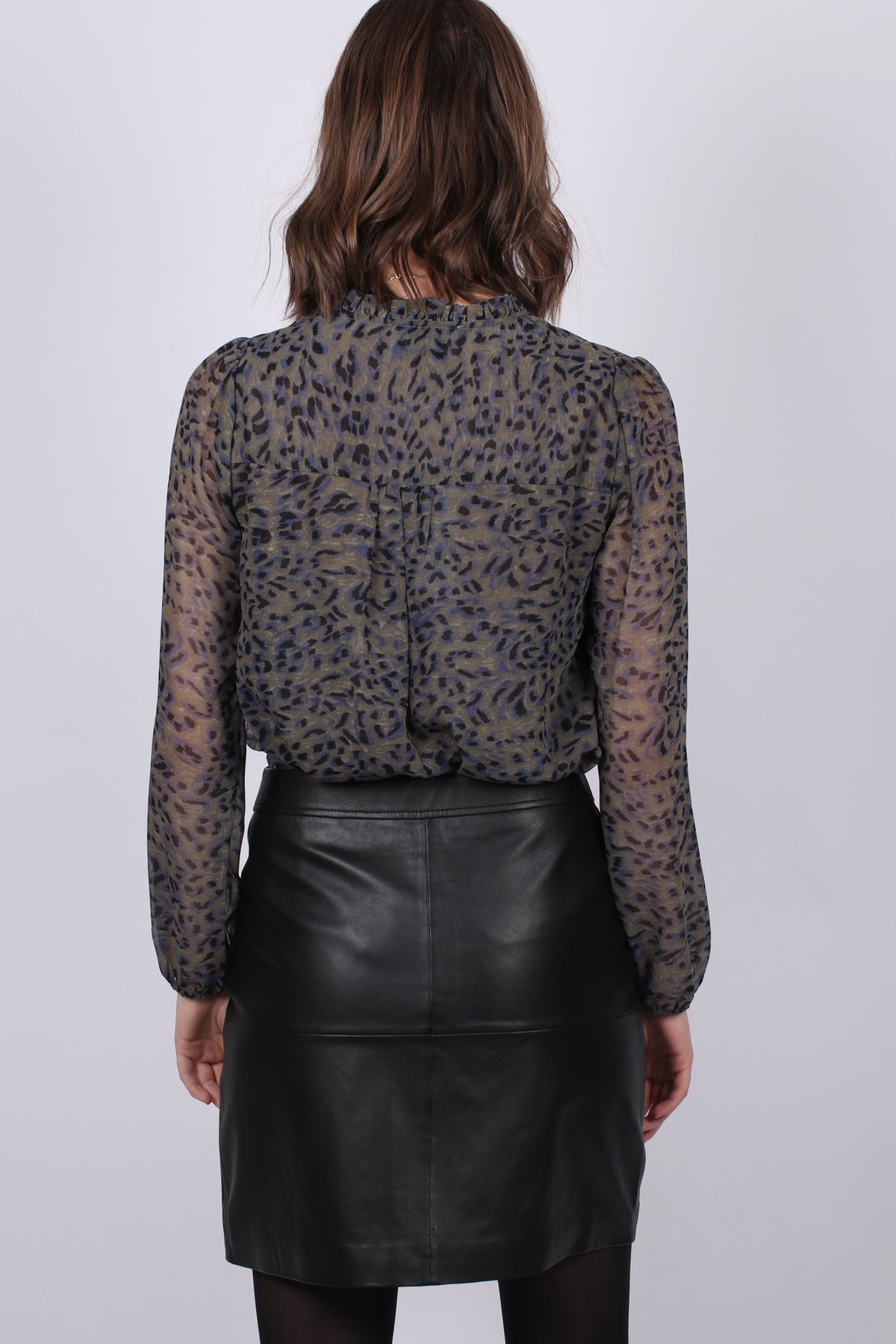 Bisa Multi Leo Bluse - Green Army - Neo Noir - Bluser & Skjorter - VILLOID.no