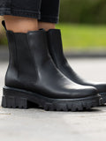 Leather Combat Chelsea - Black