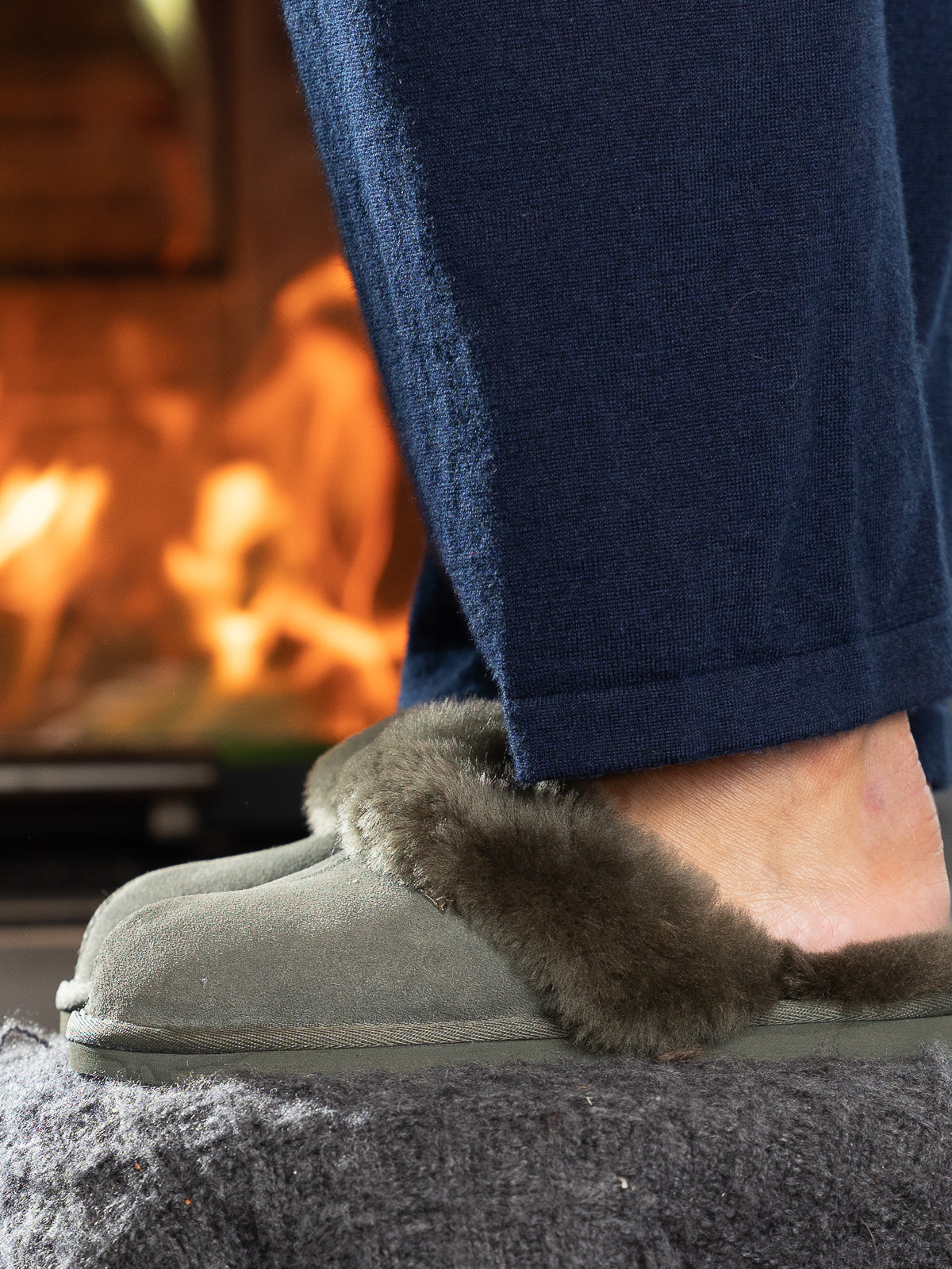 Sheepskin Slipper - Green