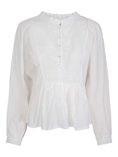 Ruby Button Blouse - Cloud Dancer
