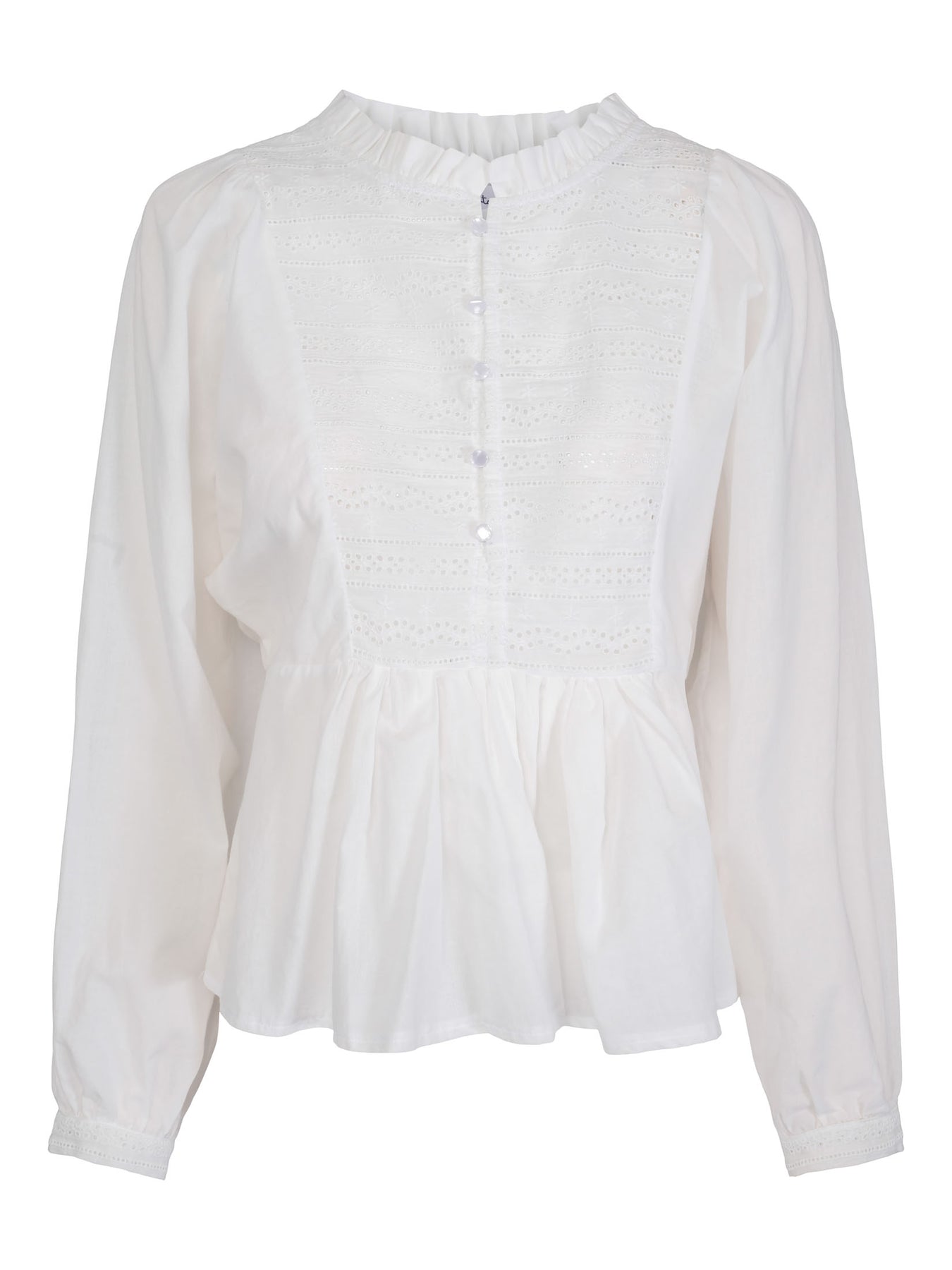Ruby Button Blouse - Cloud Dancer