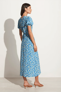 Bellavista Midi Dress - Lou Floral Print Blue