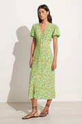 La Belle Mini Dress - Lou Floral Print Green