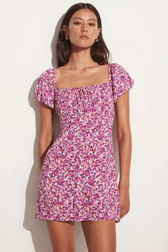 Lovita Mini Dress - Lou Floral Print Violet