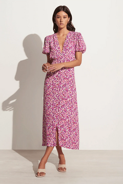 Bellavista Midi Dress - Lou Floral Print Violet