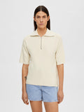 Agnes 2/4 Half Zip Knit EX - Birch