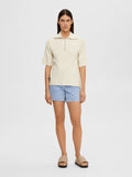 Agnes 2/4 Half Zip Knit EX - Birch