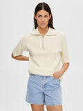 Agnes 2/4 Half Zip Knit EX - Birch