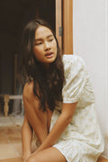 Venice Dress - Yellow Lily Flower