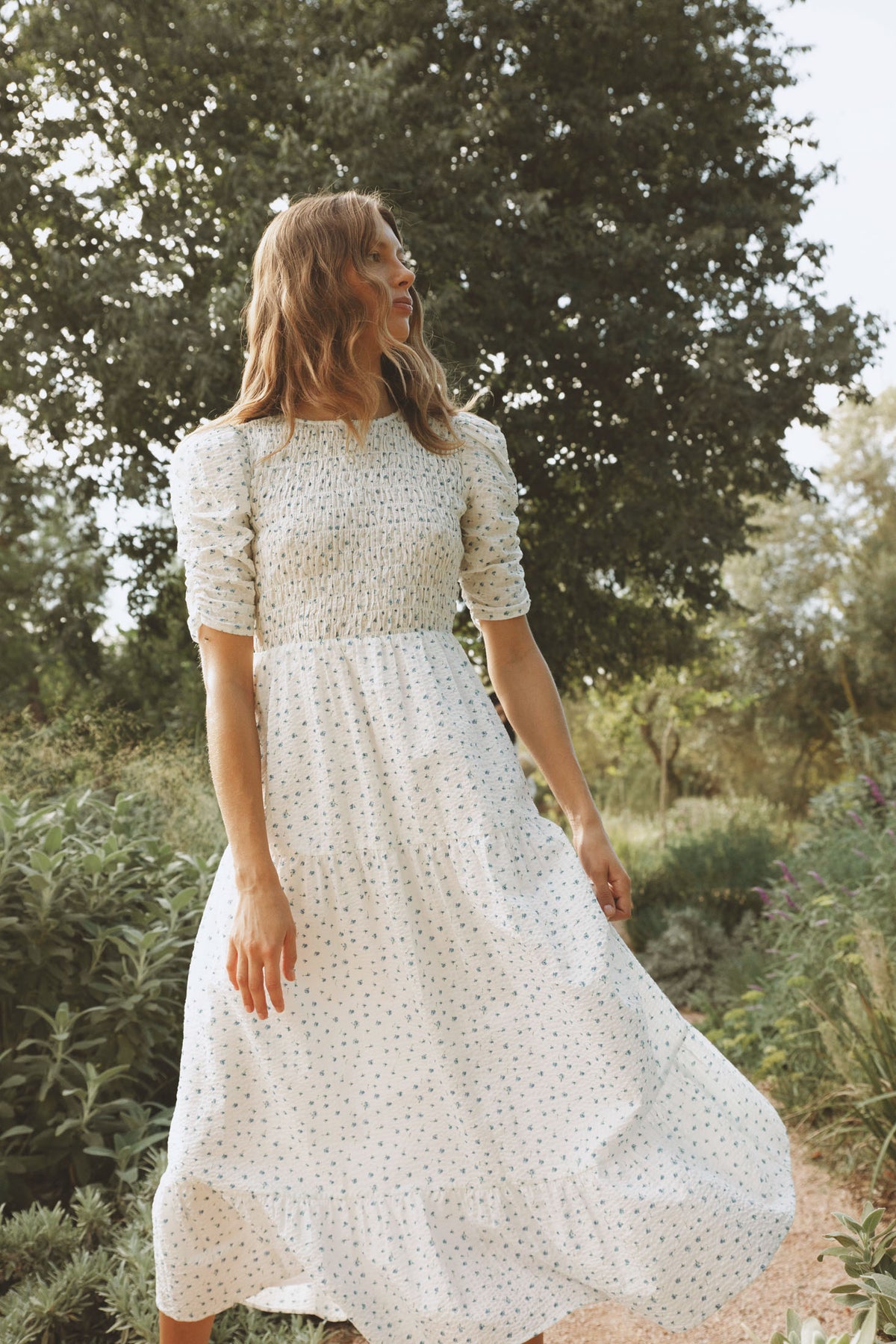 Dovie Crepe Dress - Blue Amaryll