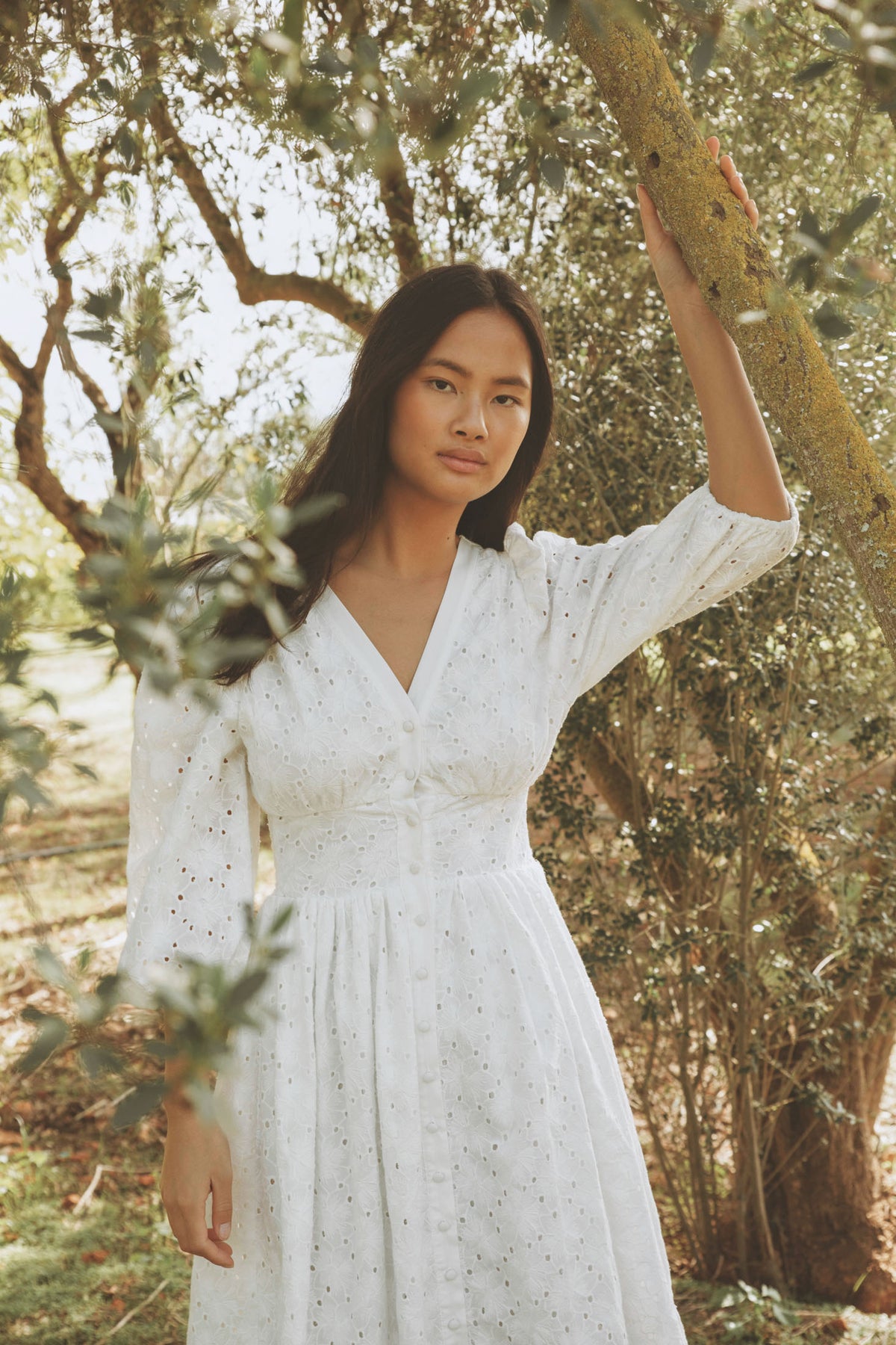 Como Lace Dress - White