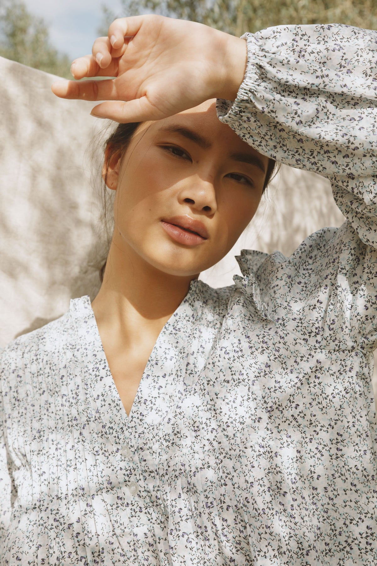 Tulum Blouse - Viola Flower