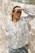 Tulum Blouse - Viola Flower