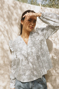 Tulum Blouse - Viola Flower