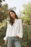 Karro Blouse - White Flower Lace