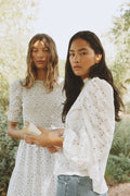 Karro Blouse - White Flower Lace
