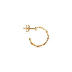 Small Wavy Hoop - Gold