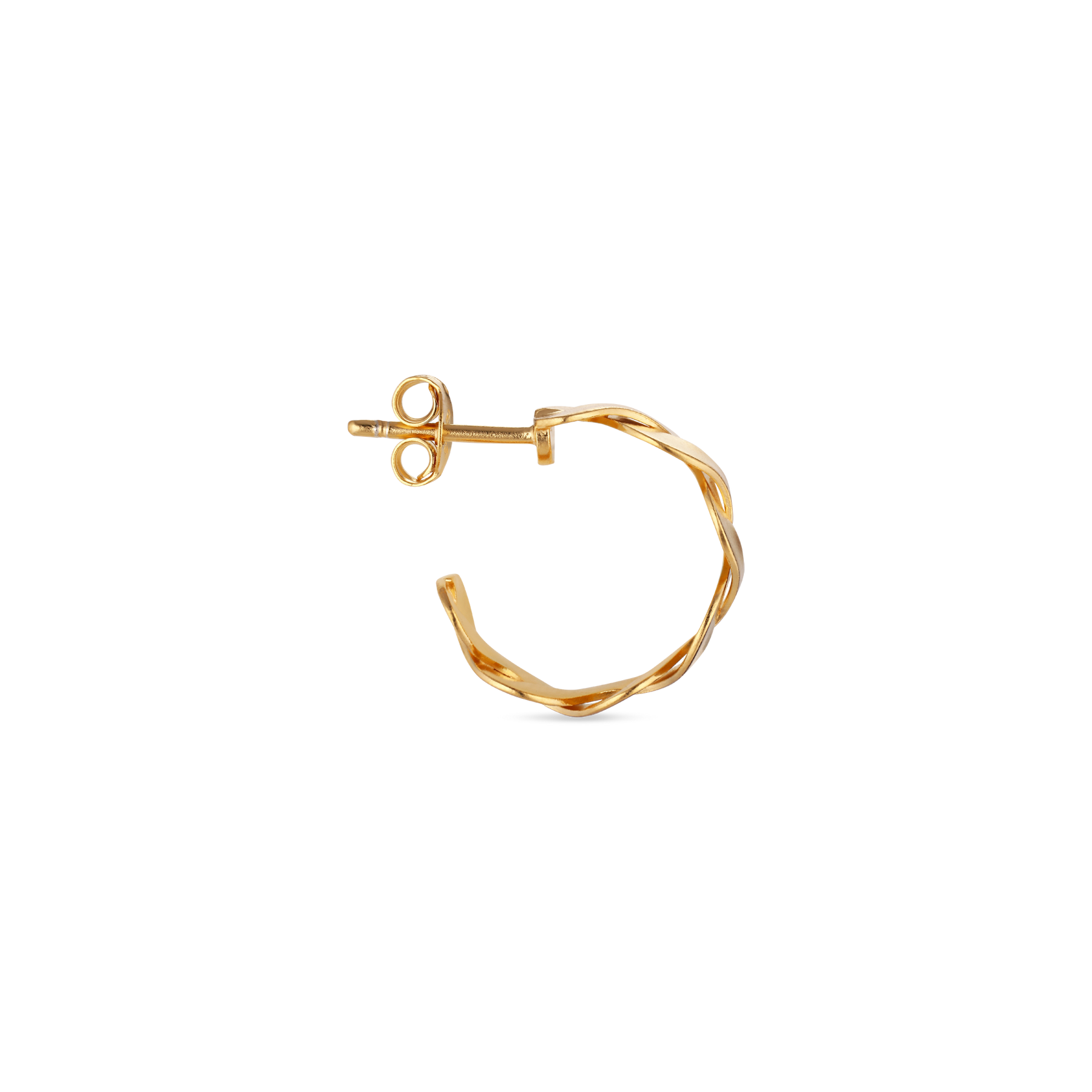 Small Wavy Hoop - Gold