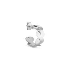 Small Wavy Hoop - Silver