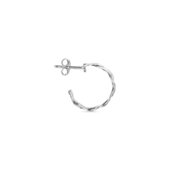 Small Wavy Hoop - Silver
