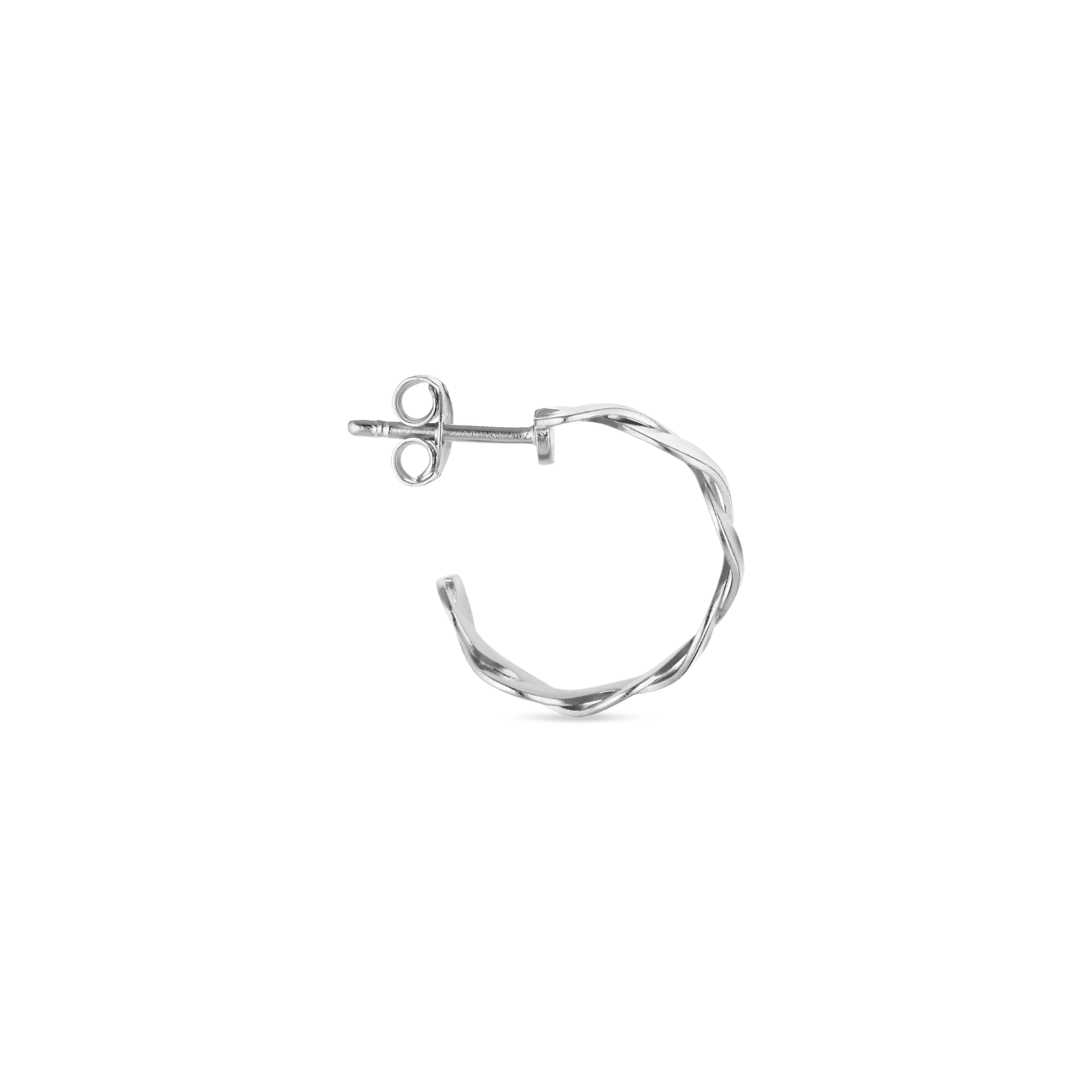 Small Wavy Hoop - Silver