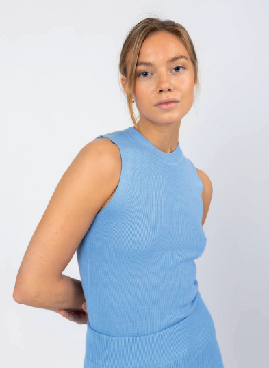 Leah Knit Top - Blue