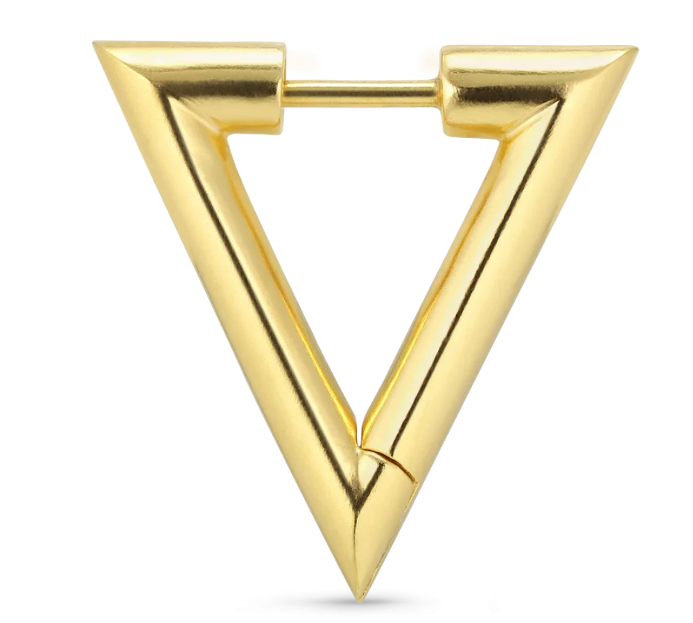Jane Kønig Small Chunky Triangle - Guld