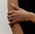 Aura Opal Glitter Ring - Silver Hp