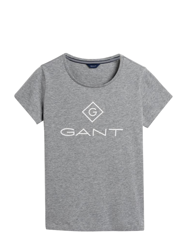 Lock Up SS T-Shirt - Grey Melange - GANT - T-skjorter & Topper - VILLOID.no