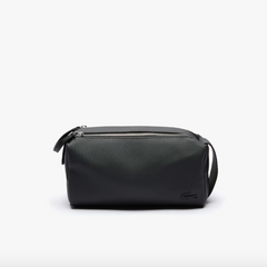 Lacoste Classic Leather Toilet Kit - Black