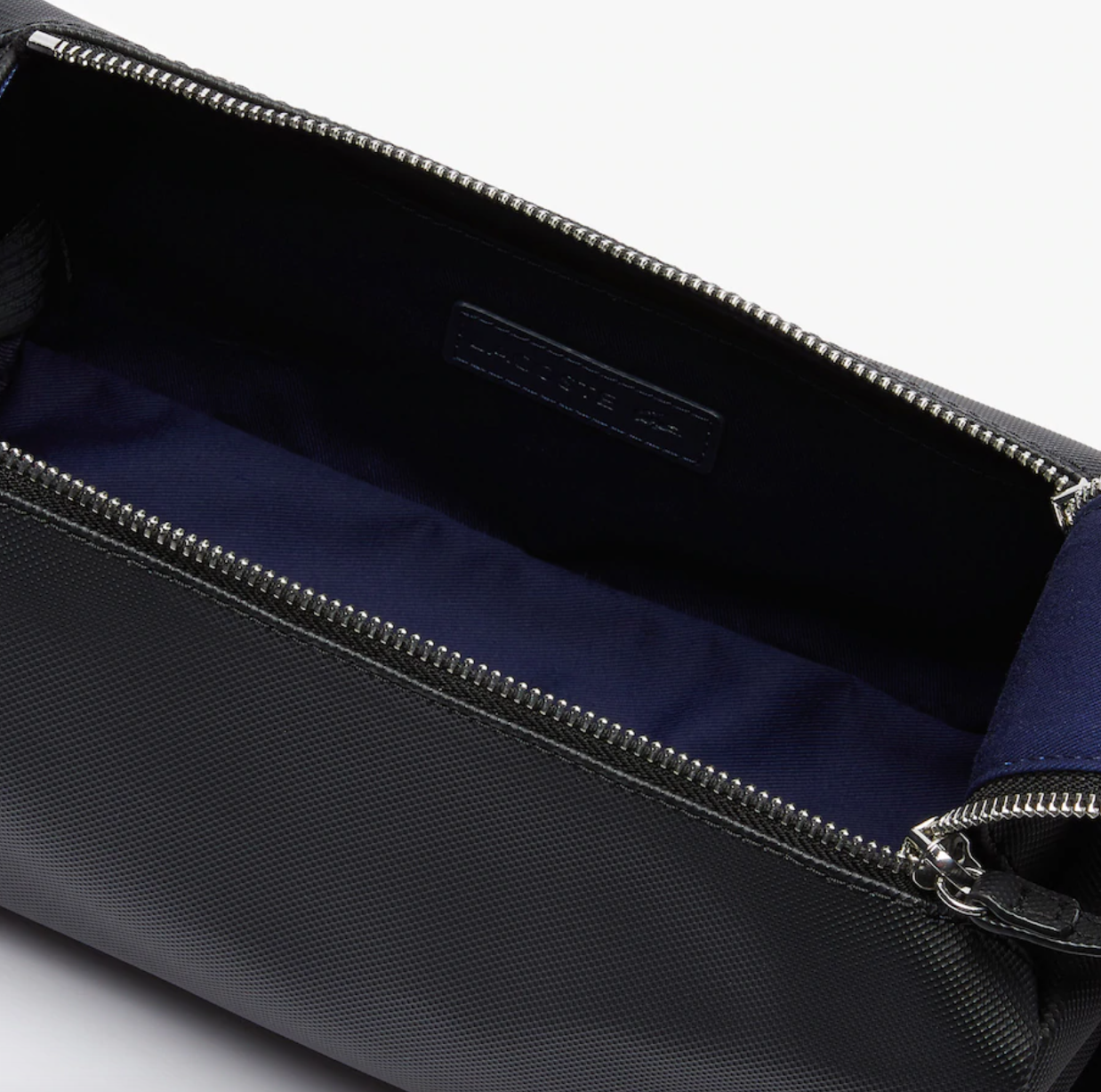 Lacoste Classic Leather Toilet Kit - Black
