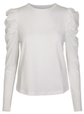 Empire Long Sleeve Blouse - Optical White