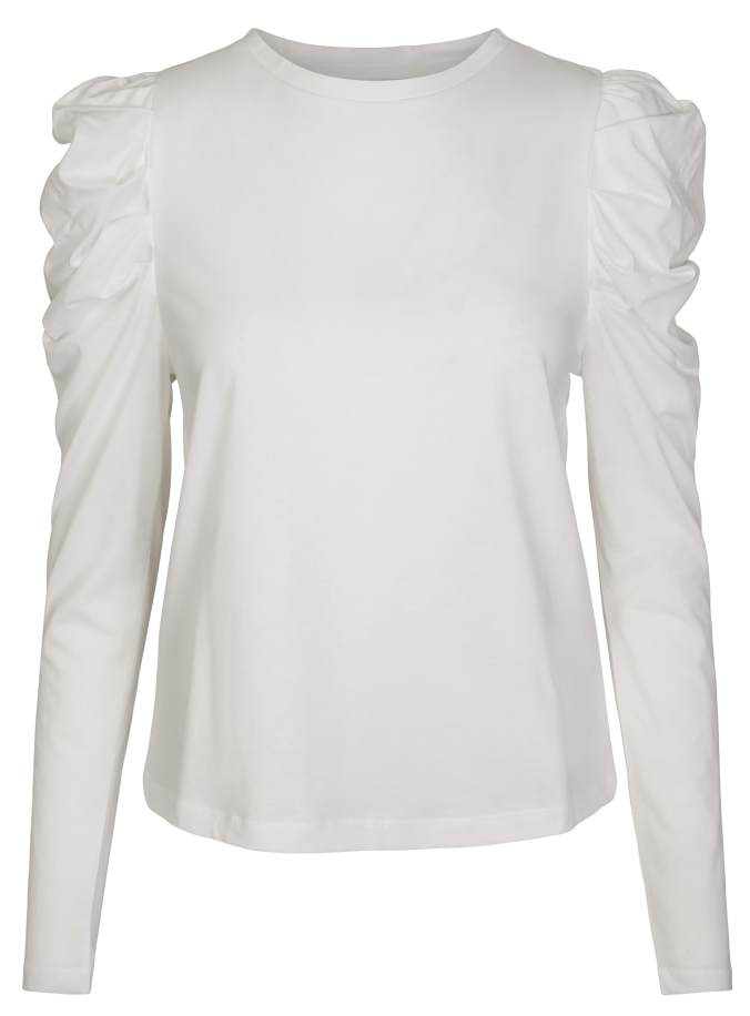 Empire Long Sleeve Blouse - Optical White