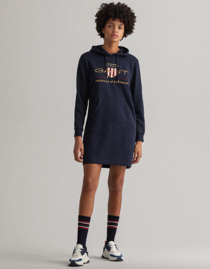Archive Shield Hoodie Dress - Evening Blue