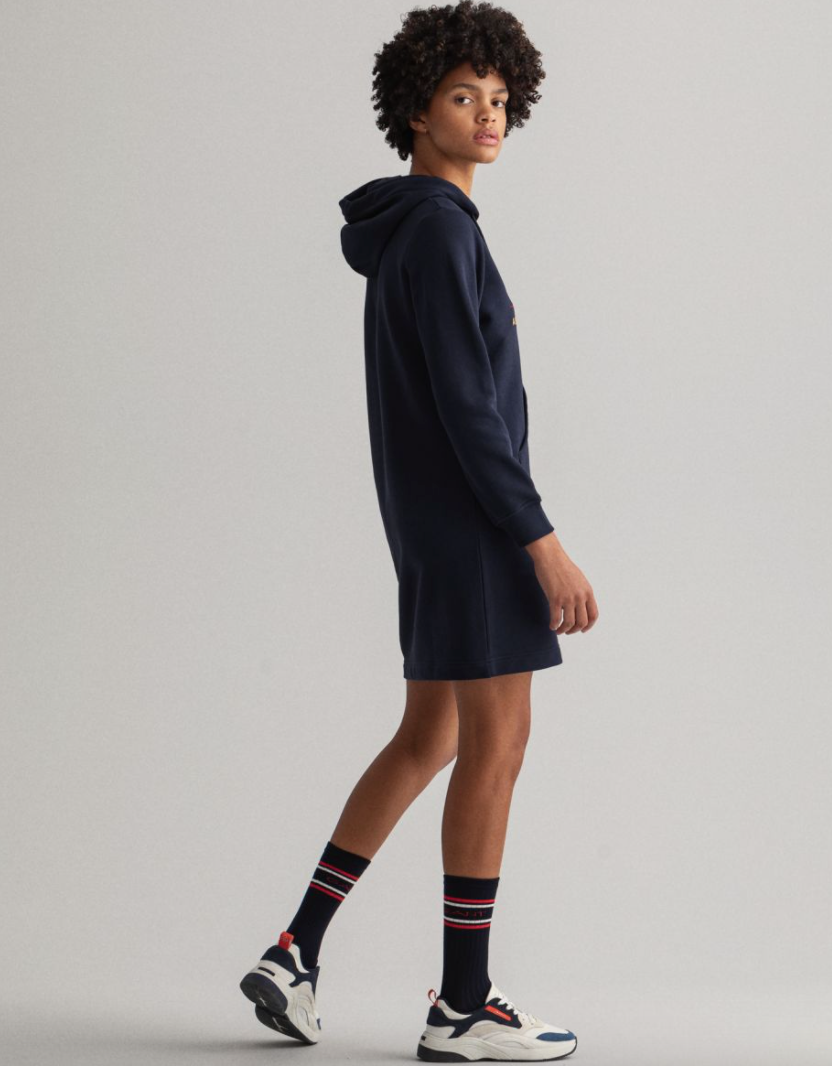 Archive Shield Hoodie Dress - Evening Blue