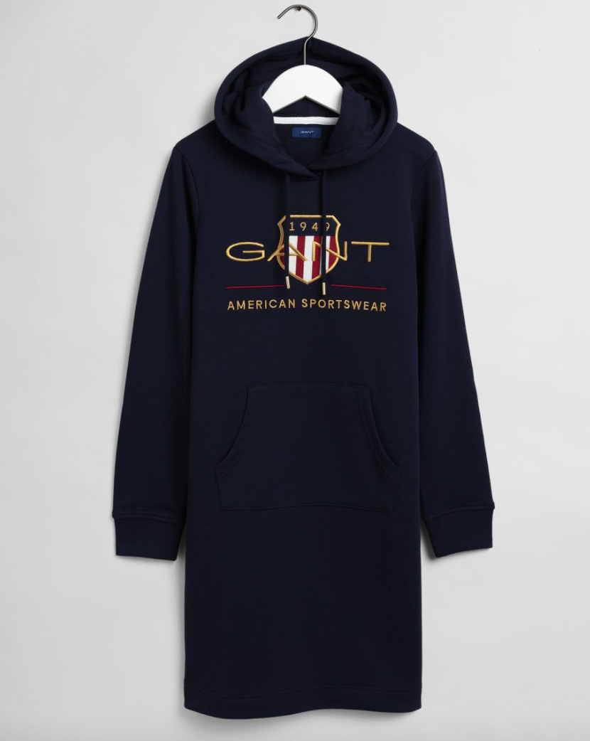 Archive Shield Hoodie Dress - Evening Blue