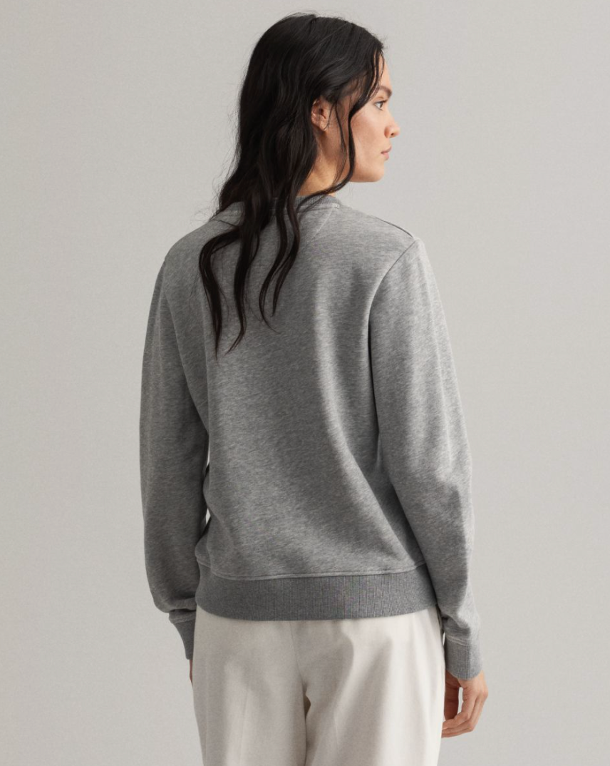 Archive Shield C-Neck Sweat - Grey Melange