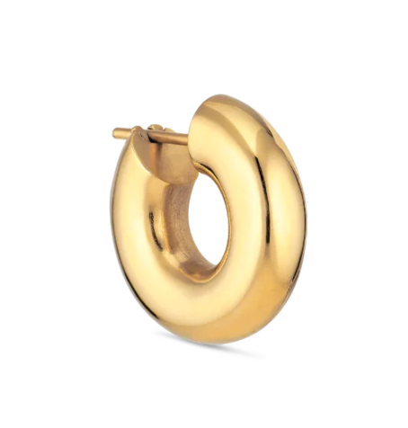 Shiny Small Chunky Hoops - Gold