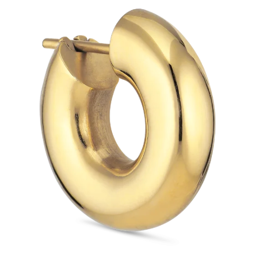 Shiny Small Chunky Hoops - Gold