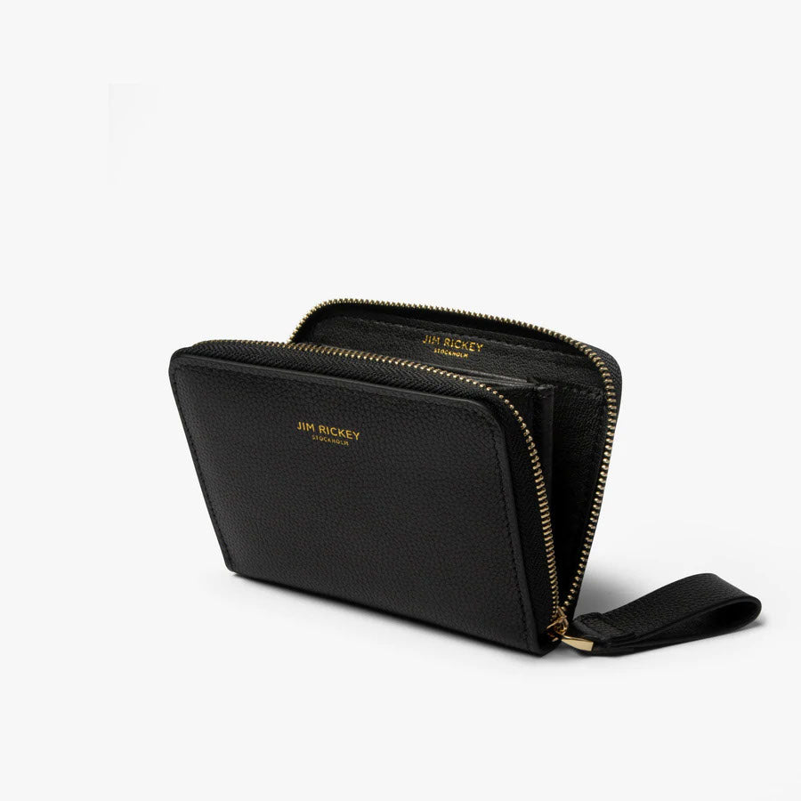 Small Zip Wallet - Svart